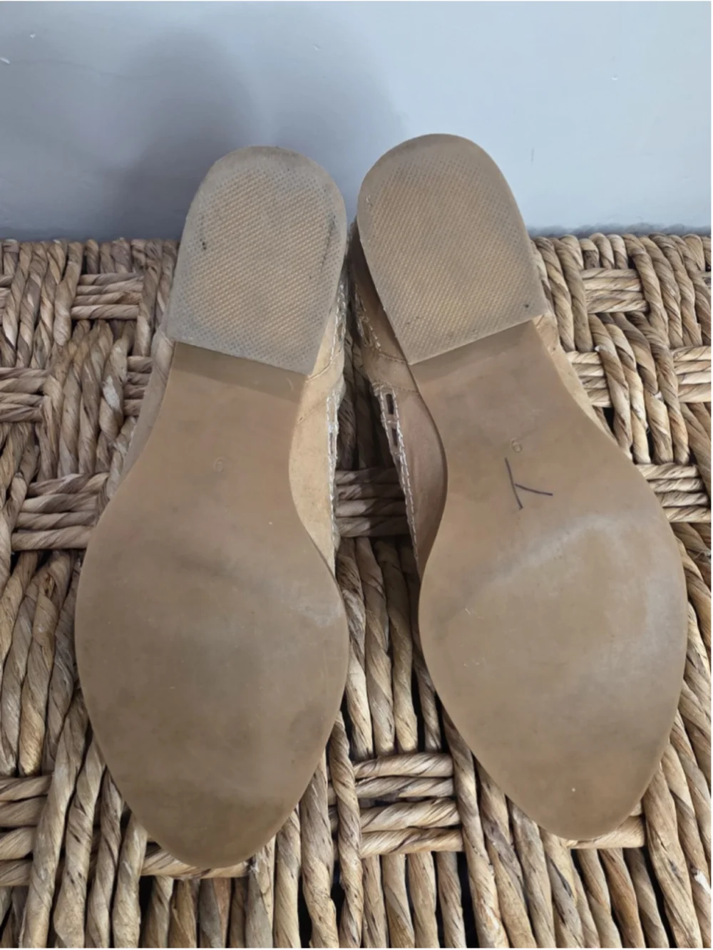 Jeffrey Campbell Taggart Booties Open Cut Outs Sand Leather Sz 9 - Mark On Heel